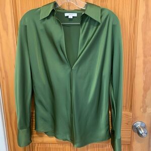 Vince Sage Green Satin Top